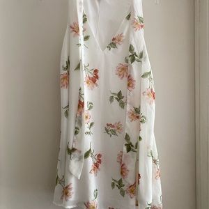 Forever 21 White and Pink Floral Dress